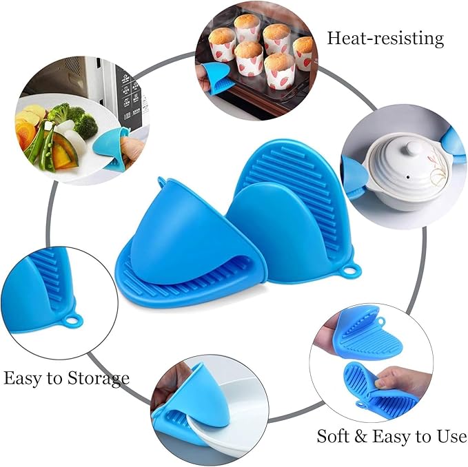 🧤 Anti-Burn Silicone Grip Mitts