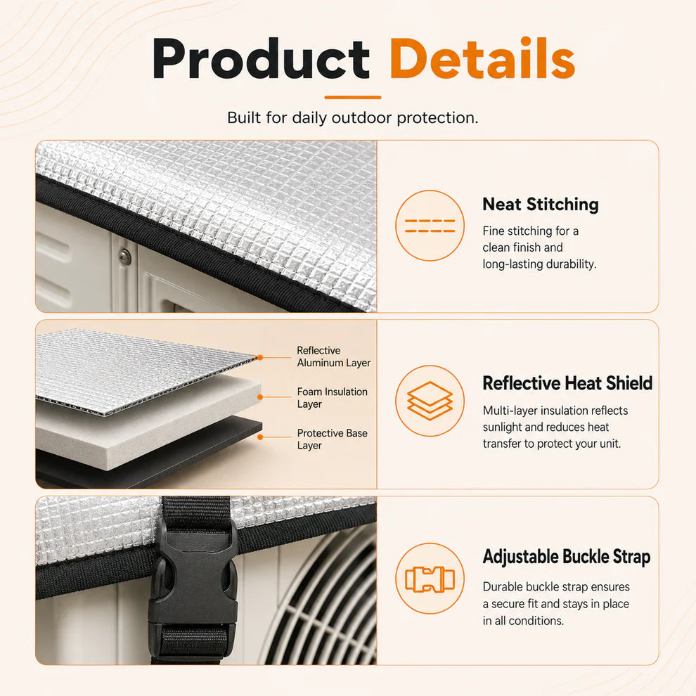 🛡️ AC Shield Pro™ | Heat, Rain & Dust Protection Cover