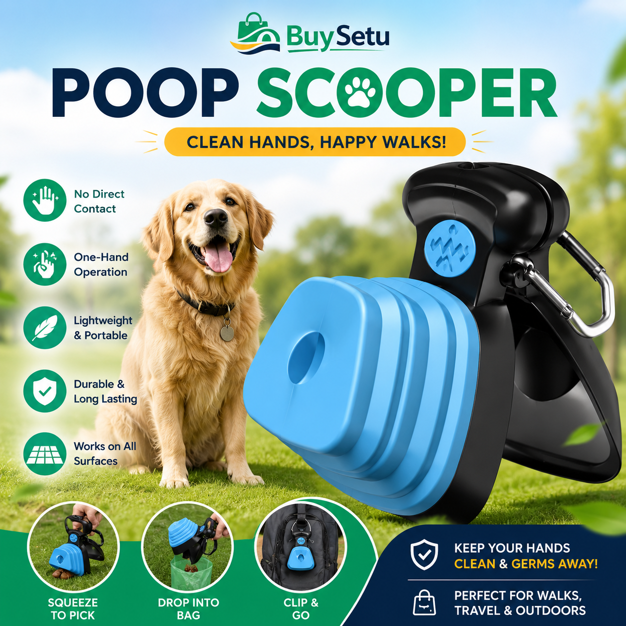 BuySetu™ Portable Poop Scooper